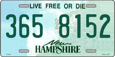 NH license plate 3658152