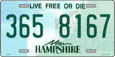 NH license plate 3658167