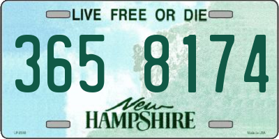 NH license plate 3658174