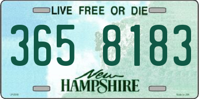 NH license plate 3658183