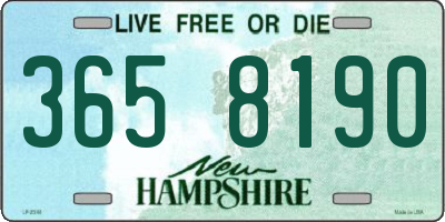 NH license plate 3658190