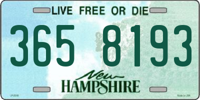 NH license plate 3658193