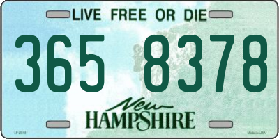 NH license plate 3658378