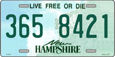 NH license plate 3658421