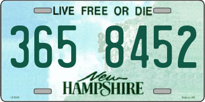 NH license plate 3658452