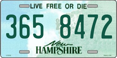 NH license plate 3658472