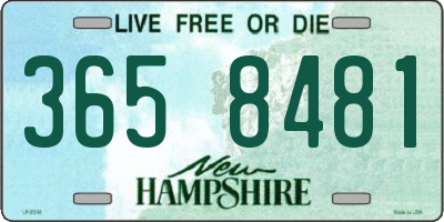 NH license plate 3658481