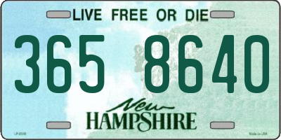 NH license plate 3658640