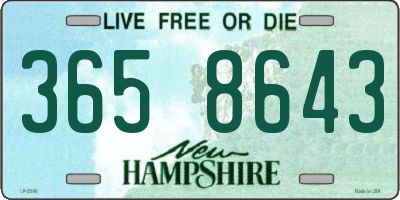 NH license plate 3658643