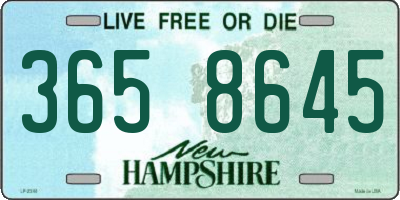NH license plate 3658645