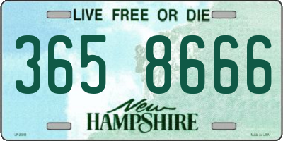 NH license plate 3658666