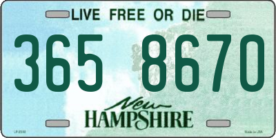 NH license plate 3658670