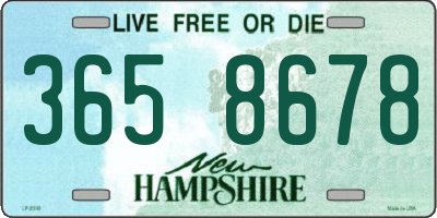 NH license plate 3658678