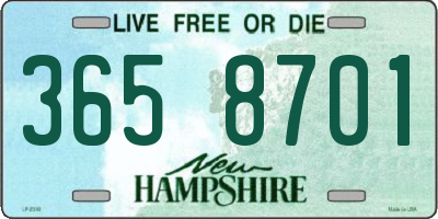 NH license plate 3658701
