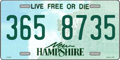 NH license plate 3658735