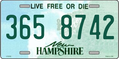 NH license plate 3658742