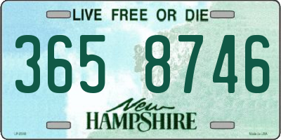 NH license plate 3658746