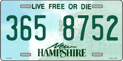 NH license plate 3658752