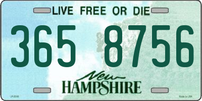 NH license plate 3658756