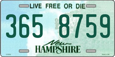 NH license plate 3658759