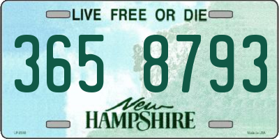 NH license plate 3658793