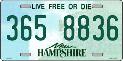 NH license plate 3658836