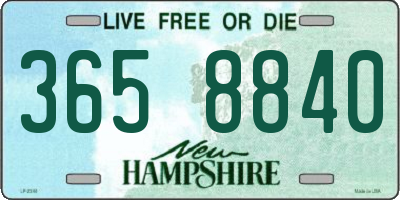 NH license plate 3658840