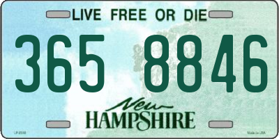 NH license plate 3658846