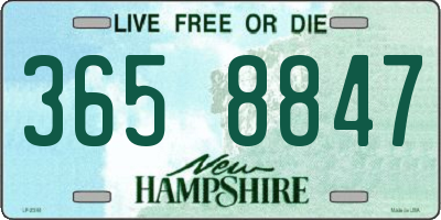 NH license plate 3658847
