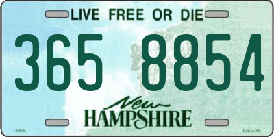 NH license plate 3658854