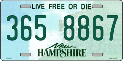 NH license plate 3658867