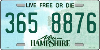 NH license plate 3658876