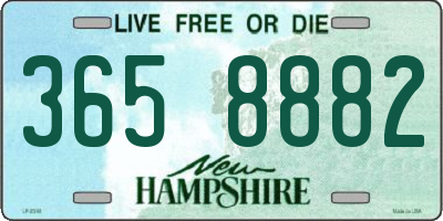 NH license plate 3658882