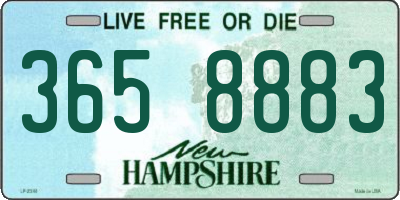 NH license plate 3658883