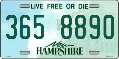 NH license plate 3658890