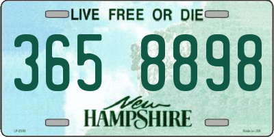 NH license plate 3658898