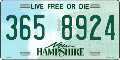 NH license plate 3658924