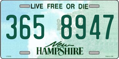 NH license plate 3658947