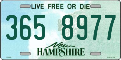 NH license plate 3658977