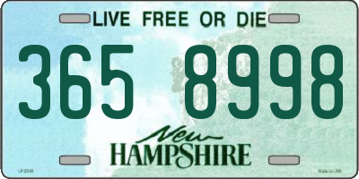 NH license plate 3658998