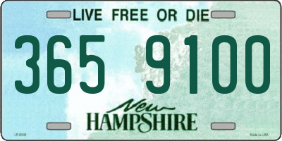 NH license plate 3659100
