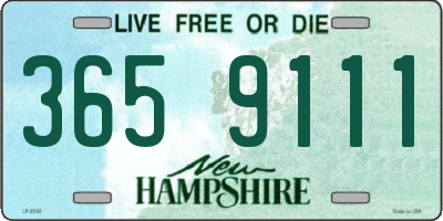 NH license plate 3659111