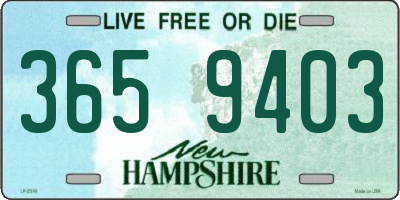 NH license plate 3659403