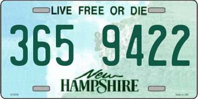 NH license plate 3659422