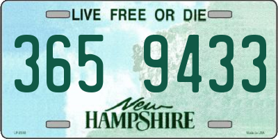 NH license plate 3659433