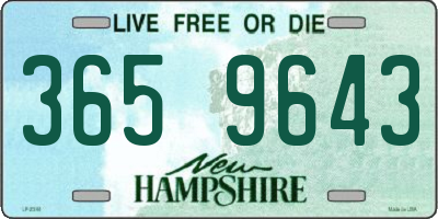 NH license plate 3659643