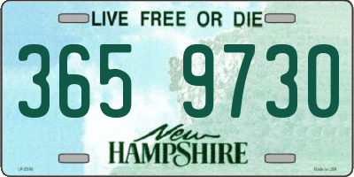 NH license plate 3659730
