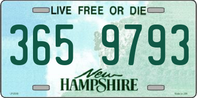 NH license plate 3659793