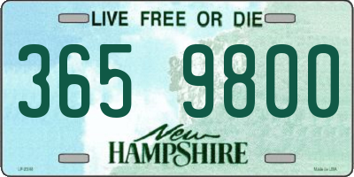 NH license plate 3659800