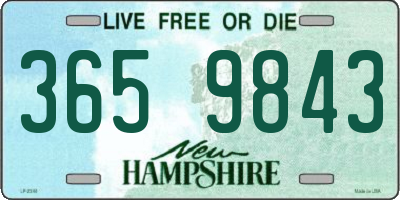 NH license plate 3659843
